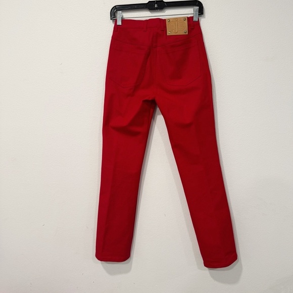 Escada Red Straight Leg Jeans 34/XS - Picture 5 of 8